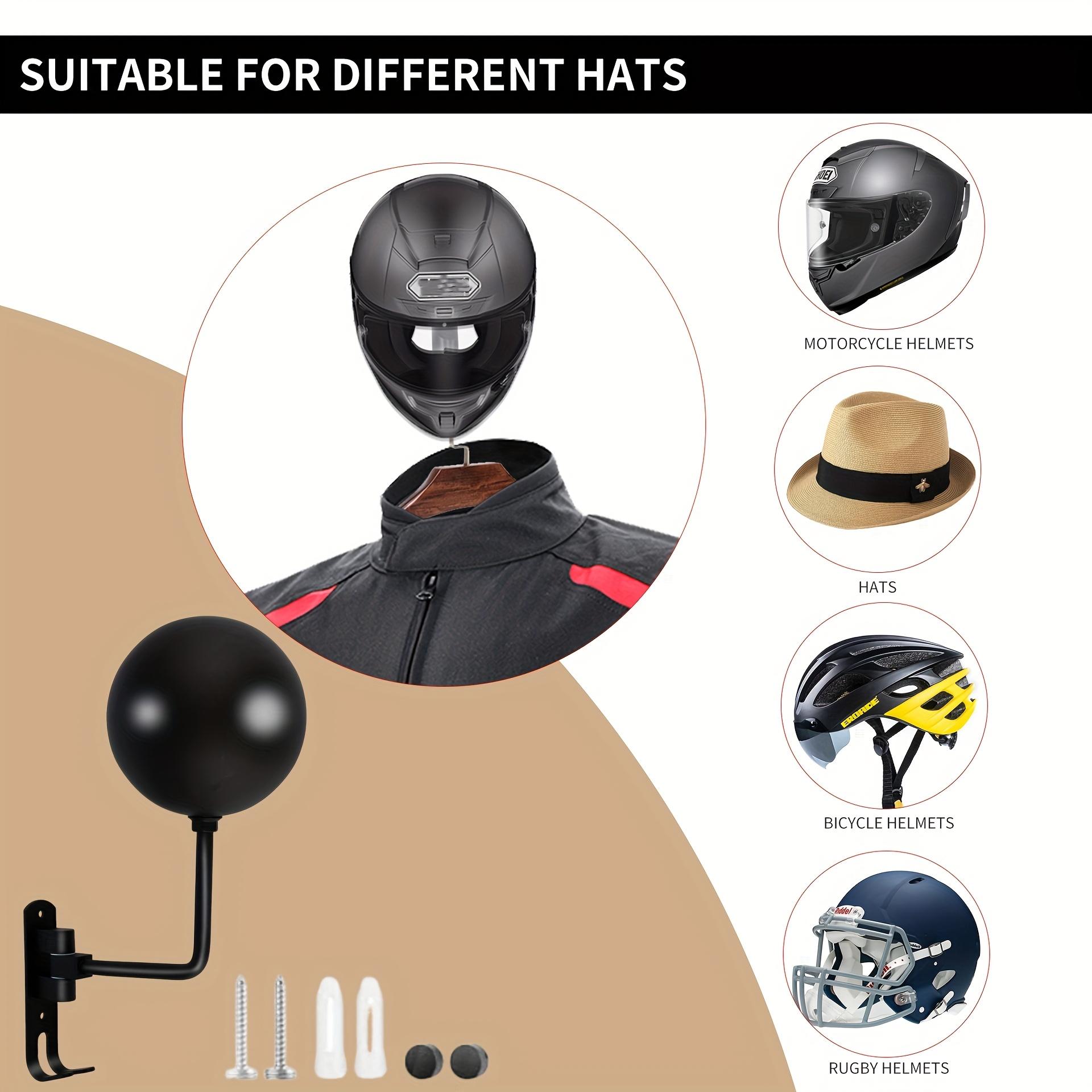 Wall Mounted Helmet Storage Rack, 1 Count Motorcycle Helmet Holder, F7 ...