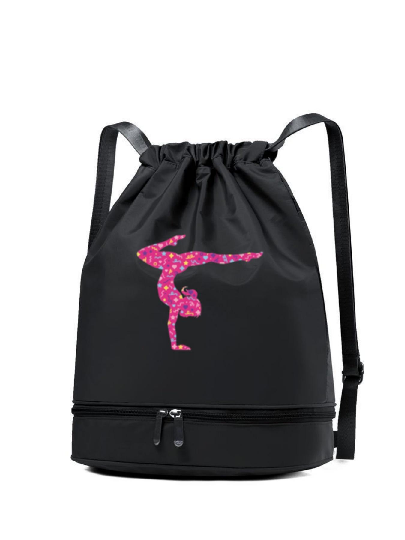 Women's Gym Bag, Adjustable Straps, Drawstring Closure, Independent Shoe Compartment, Rose, Ideal Gift, Daily Use