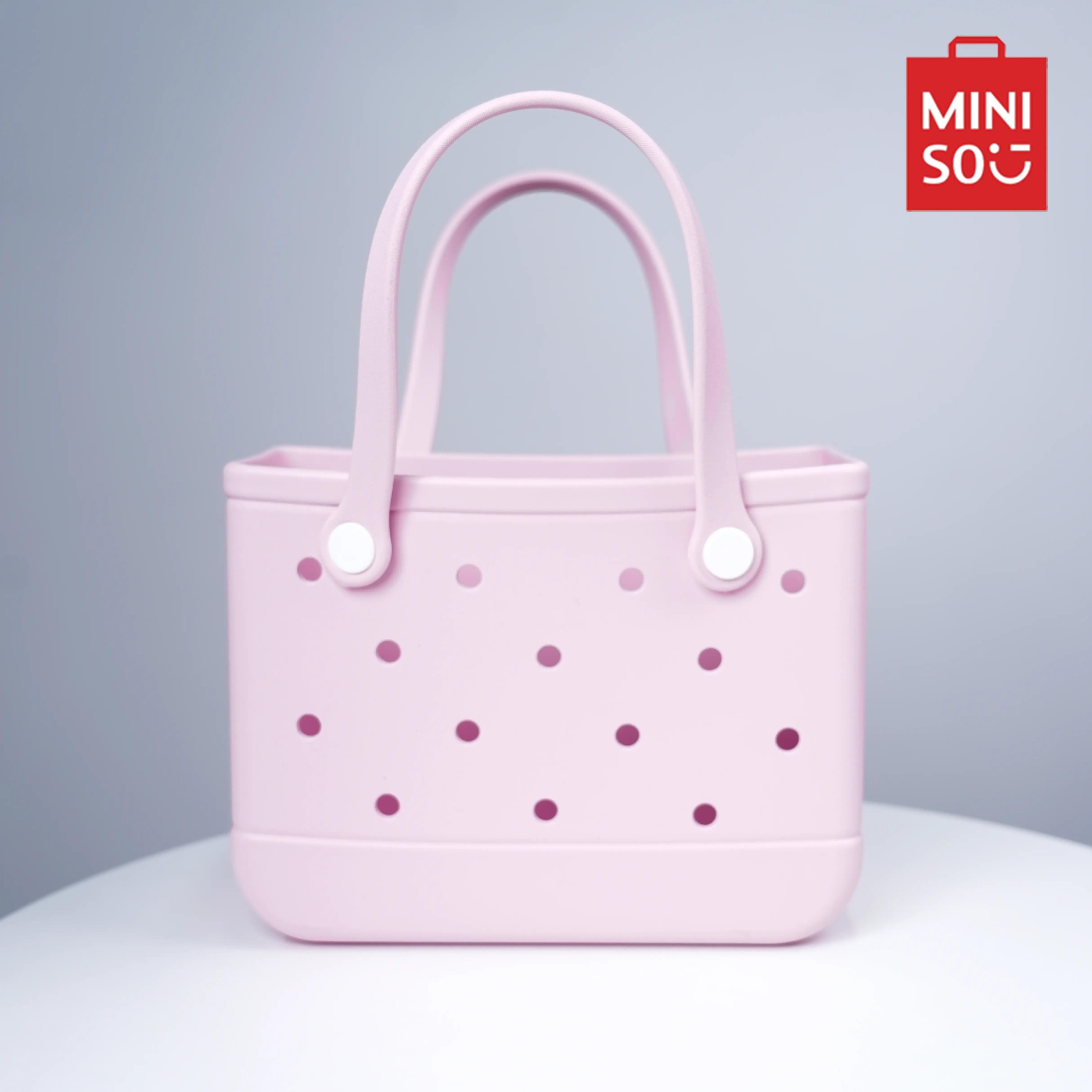 【Easter Gift Handbag】Miniso Easter Egg Hunt Bag  Classic Stylish Tote Bags with Handle Easter Gift Basket For Kids Family Party Picnic Gathering with Friends