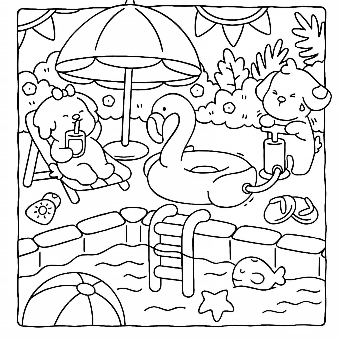 2027 Cute Cartoon Animals DIY Coloring Calendar 12 Months Stress Relief Relaxing Hand-drawn Line Art Desk Calendar Planner for Adults Kids Art Craft Gift,TikTokMadeMeBuyIt,kids calendar,new year calendar,coloring page calendar