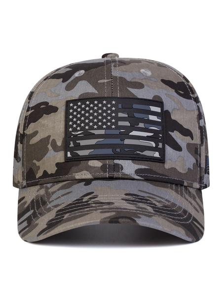 Unisex American Flag Baseball Cap, Adjustable Sun Protection Hat, Casual Woven Fitted Design for Spring & Fall Outdoor Activities