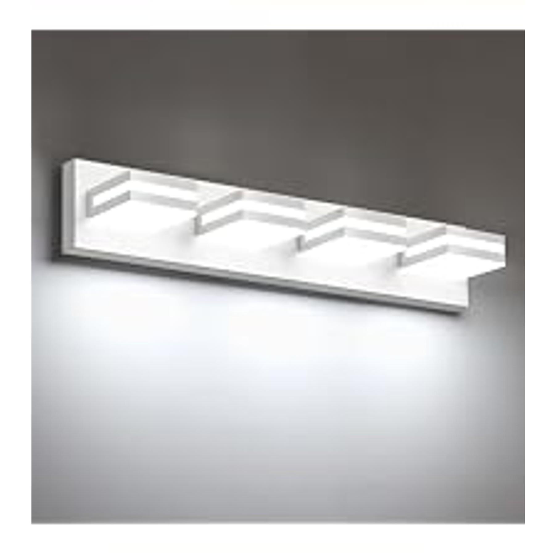 LED Modern Bathroom Lights Fixtures(4-Light,Dimmable,360°Rotate),Matte Black Acrylic Wall Lighting,Vanity Lights for Bathroom Over Mirror - 6000k 24In (No Assembly Required)