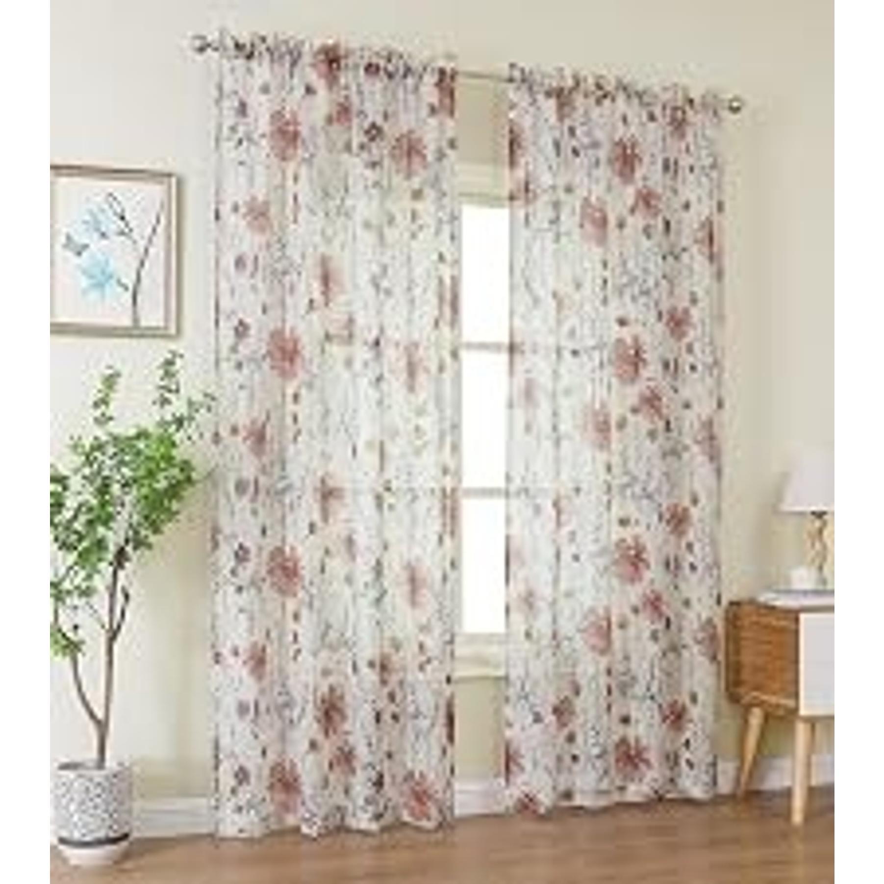 White Pinch Pleated Sheer Curtains 96 Inches Long, Light Filtering Window Treatments for Bedroom & Living Room, Modern Solid Drapes, 40x96 Inch PanelGift