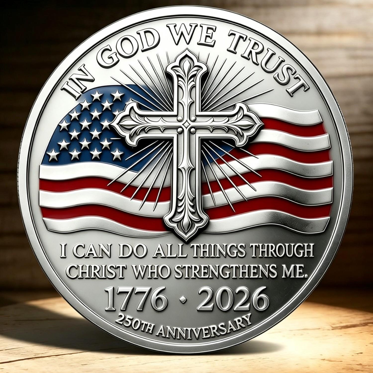 250th Anniversary Commemorative 2D Coin, Special Edition Collectible Currency, Ideal Gift for Numismatics Enthusiasts, Unique Historical Artifact