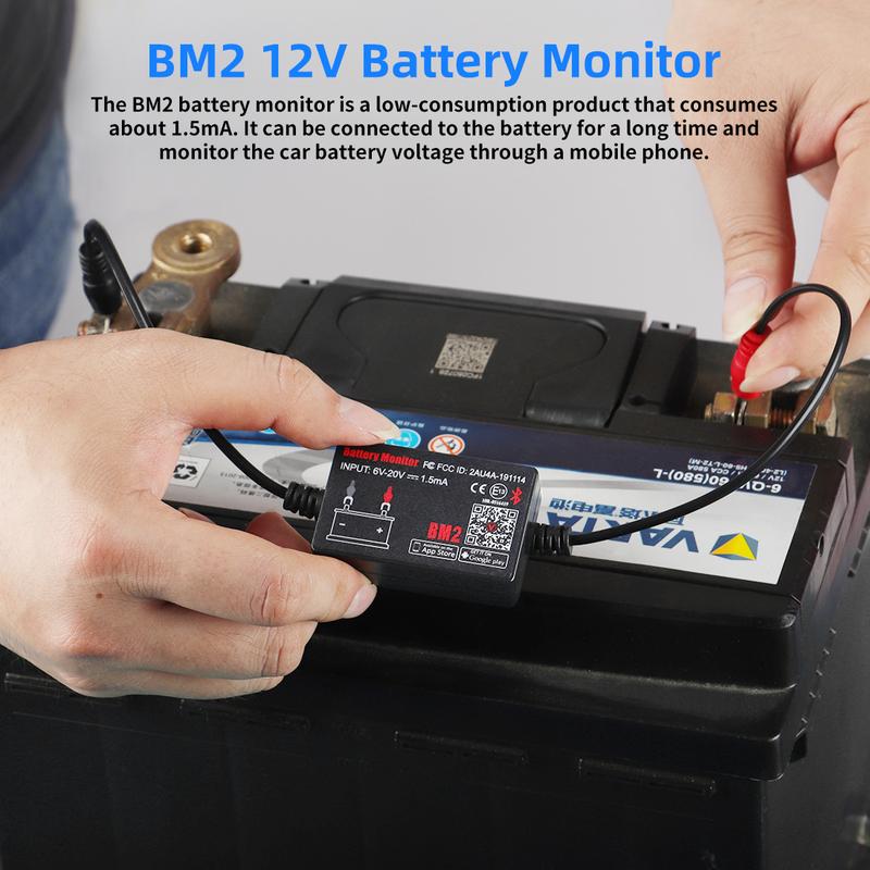 QUICKLYNKS-BM2 Auto Battery Monitor Bluetooth 4.0 12V Device Car Battery Tester Vehicle