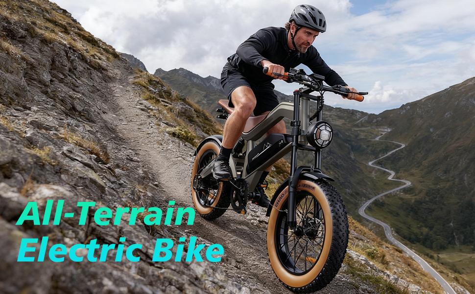 DYU M20 All Terrain Electric Bike 1500W Motor 873.6Wh Battery 100 Miles Range Dual Hydraulic Brakes 20X4.0" Tires DYU M20 All Terrain Electric Bike 1500W Motor 873.6Wh Battery 100 Miles Range Dual Hydraulic Brakes 20X4.0" Tires