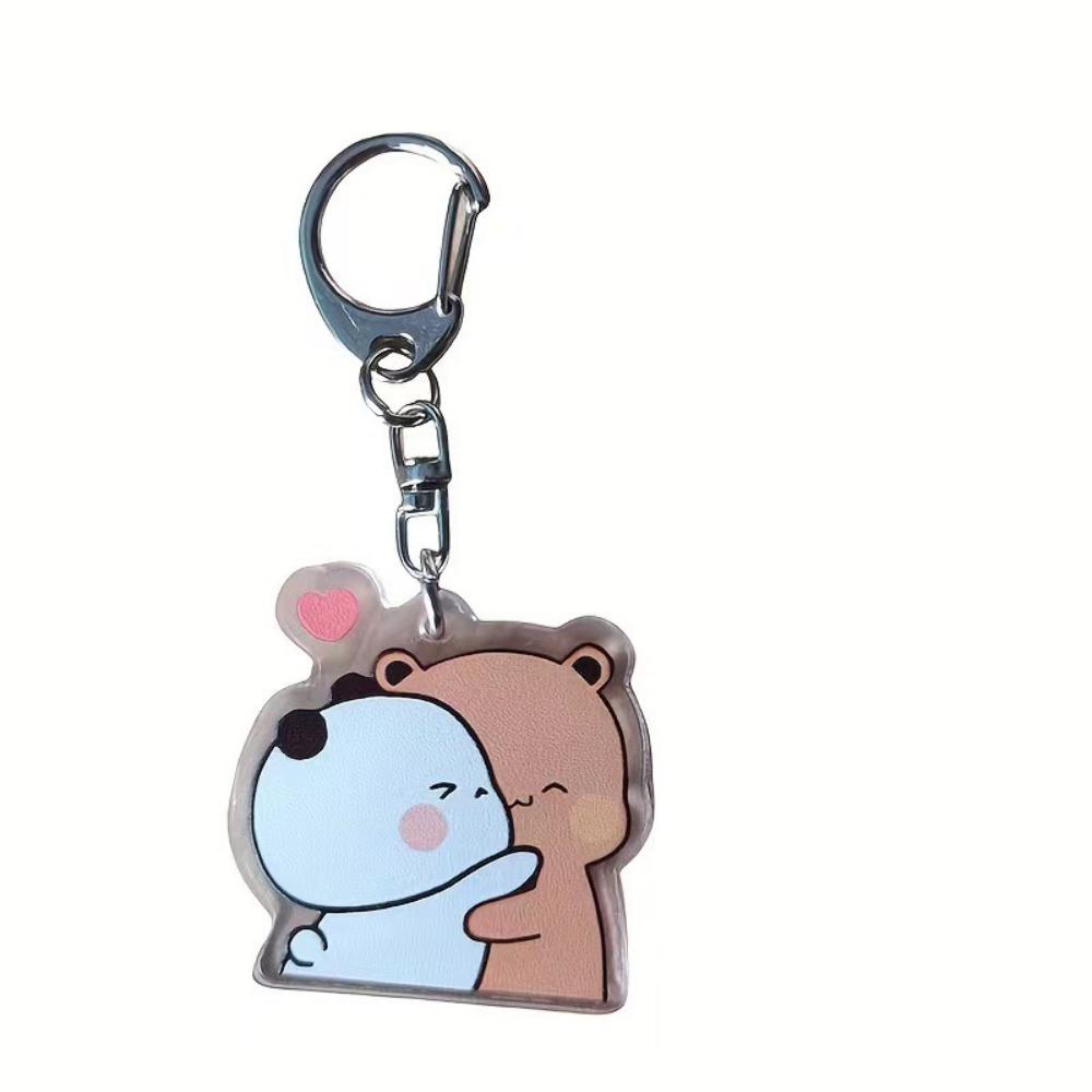 2D Anime Characters Cartoon Bears Cute Cloth Acrylic Keychains Animal Keychains Desktop Ornaments Exquisite Gifts for Anyone