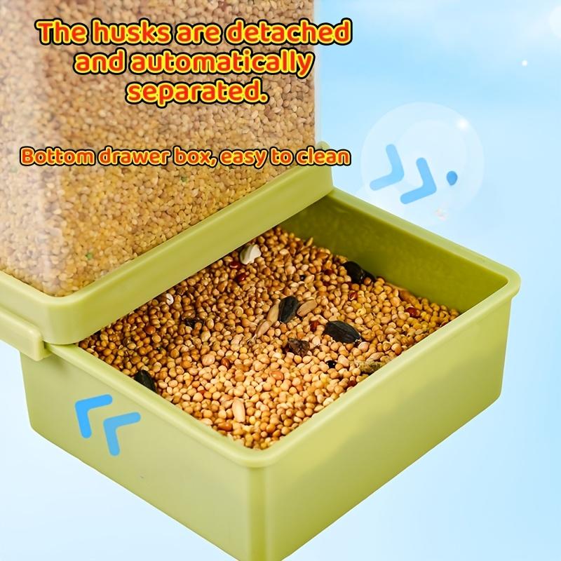 Squirrel-proof bird trough, large capacity outdoor hanging trough with roof, weatherproof and easy to clean for parrot birds in the garden, patio and balcony