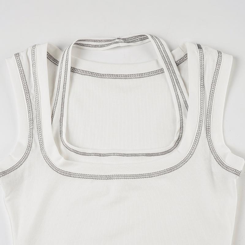 Women's Street Style Tight-Fit Knitted Vest Top, Casual Fashion Sleeveless, Summer Casual Loose Fit Design, Comfortable & Stylish Daily Wear for Women