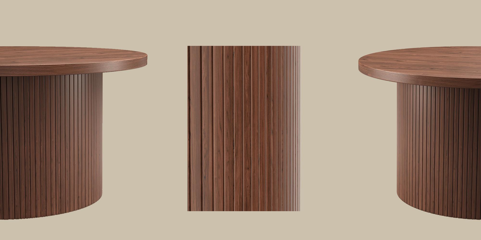 【SPRING GLOW UP】onbrill Fluted Collection - TV Stand & Coffee Table & Buffet Cabinet for Livingroom; Bedroom Furniture,Christmas Gift