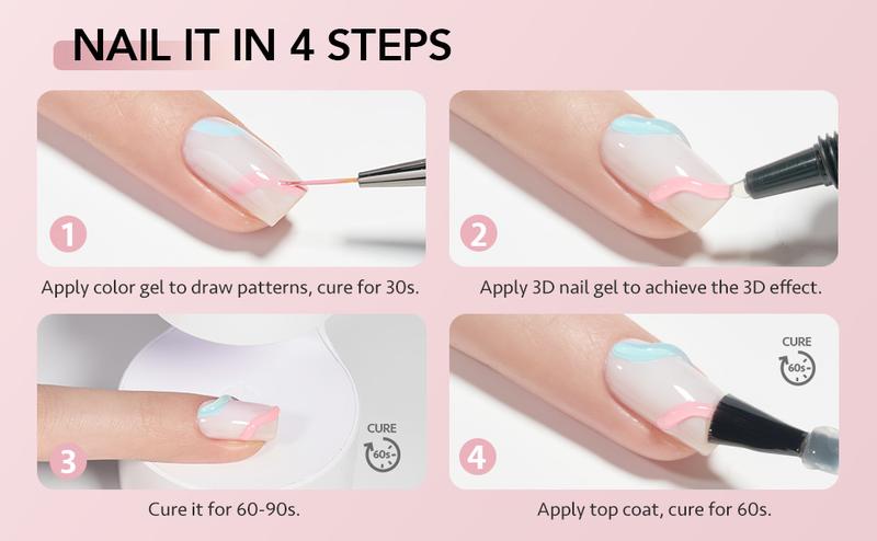 GAOY 3D Nail Gel, 15g Clear Sculpting Gel for Carving, Molding and Painting Nail Art Designs, Nail Glue for Rhinestone Gems Decoration