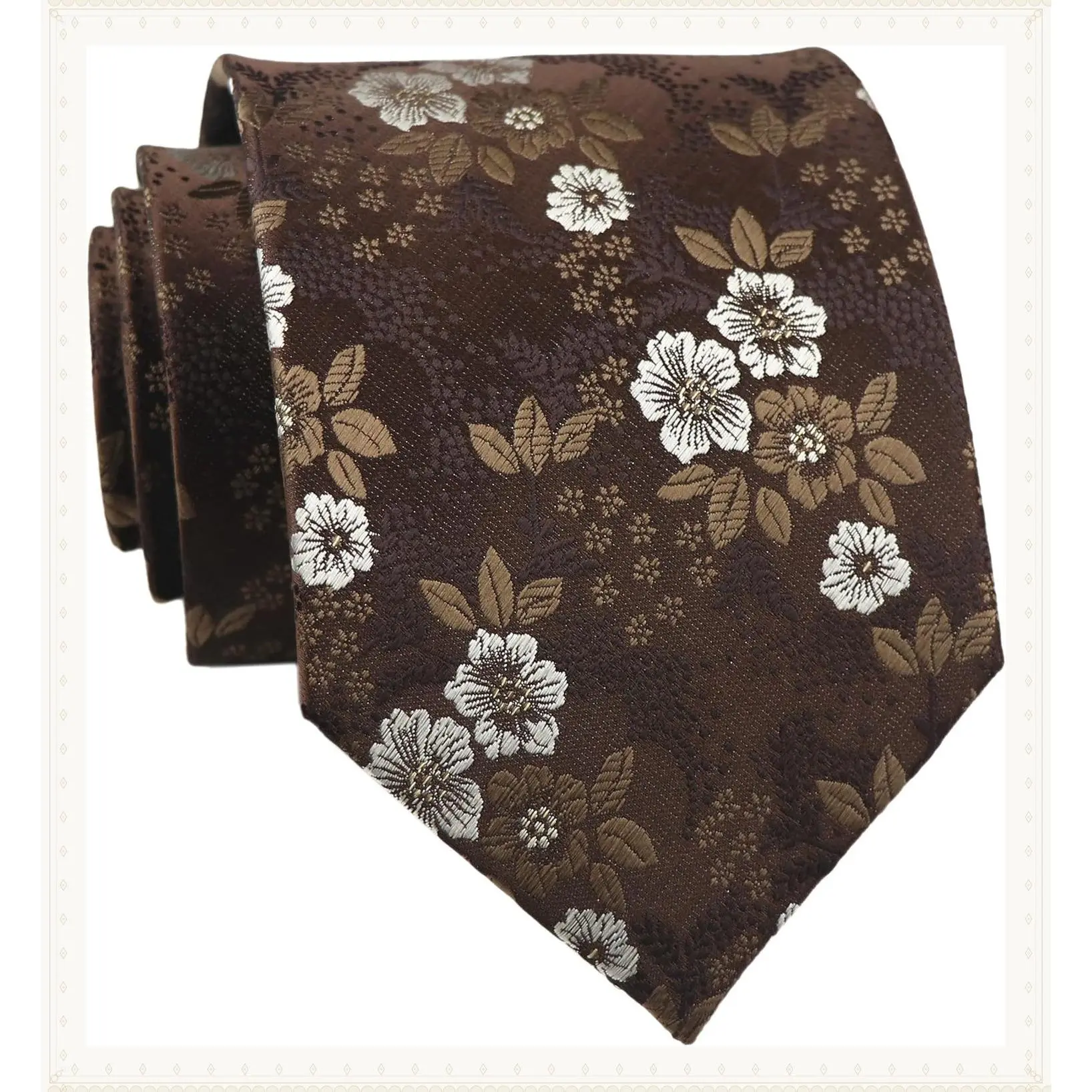 Men's Tie Cravat Jacquard Luxury Small Floral Pattern Wedding NecktieGift