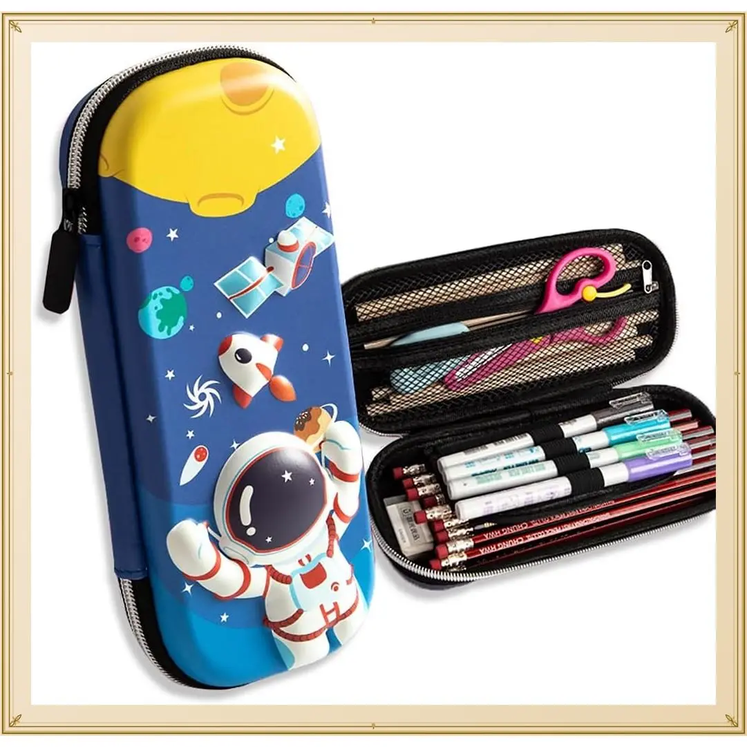 3D EVA Cartoon Pencil Case for Boys, Large Capacity Pen Holder Storage Box for School Kids, Student Gift Stationery OrganizerGift