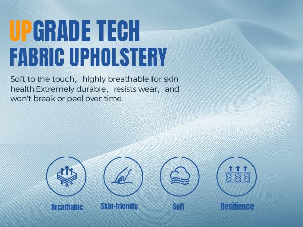 【Buy 1 Get 4】GTPLAYER Gaming Chair with Footrest, Fabric Office Chair with Pocket Spring Seat, Memory Foam Lumbar Support, High-Back Computer Chair