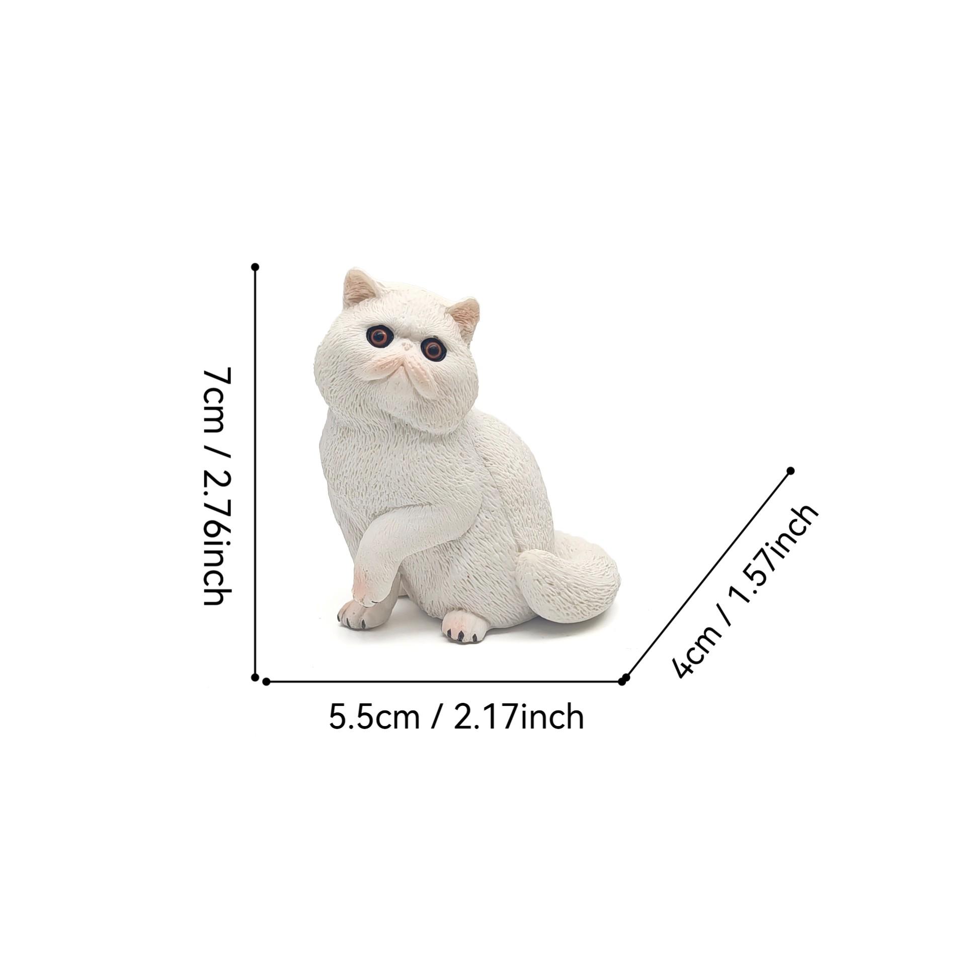 Realistic Cat Model Statue, Handmade Solid Cat Figurine, Office Desk Decoration, Bonsai Decor, Miniature Animal Scene, Home Farm Decor