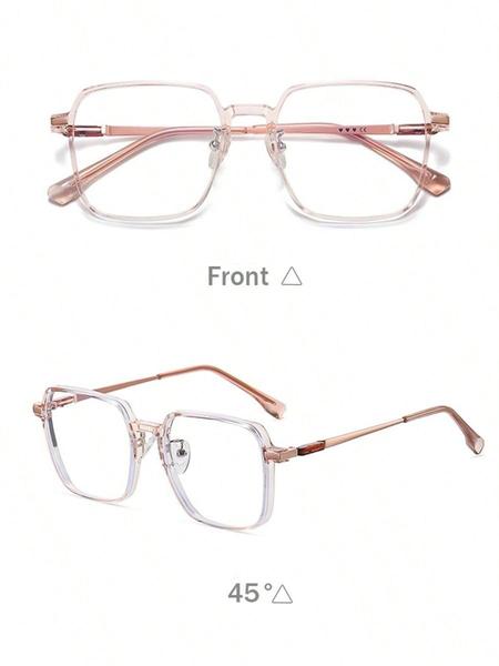 Women's Fashion Square Frame Eyeglasses, Classic Minimalist Eyeglasses for Everyday Use, Fashion Accessories for Outdoor Activities