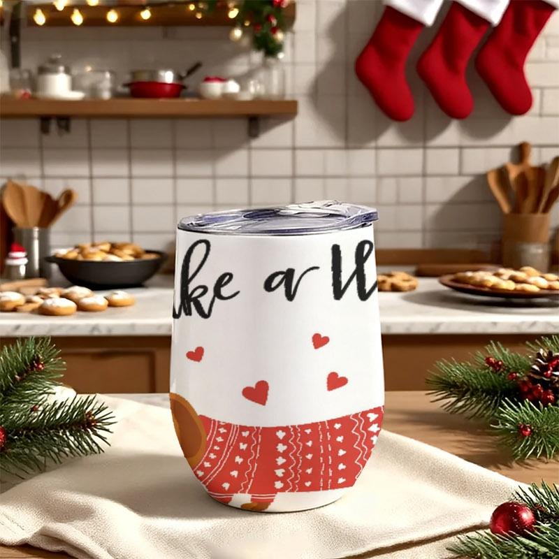 12oz Digital Printed Thermos Bottle, Cute Cartoon Dachshund "Make a Wish" Design, Insulated Stainless Steel Material, Perfect for Daily Use & Outdoor Activities, Stylish & Durable Drinkware for All