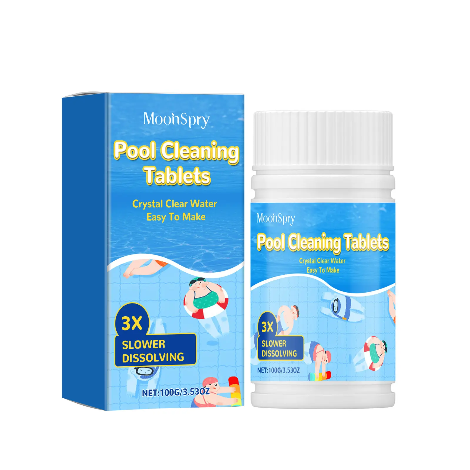 Pool Winterizing Cleaner, Fast Acting Water Clarifier, Flocculant, Prevents Turbidity, Odor Eliminator, Ideal for Family Pools, Pool Cleaner Tablets, Pool Supplies, Pool Cleaning Tablets