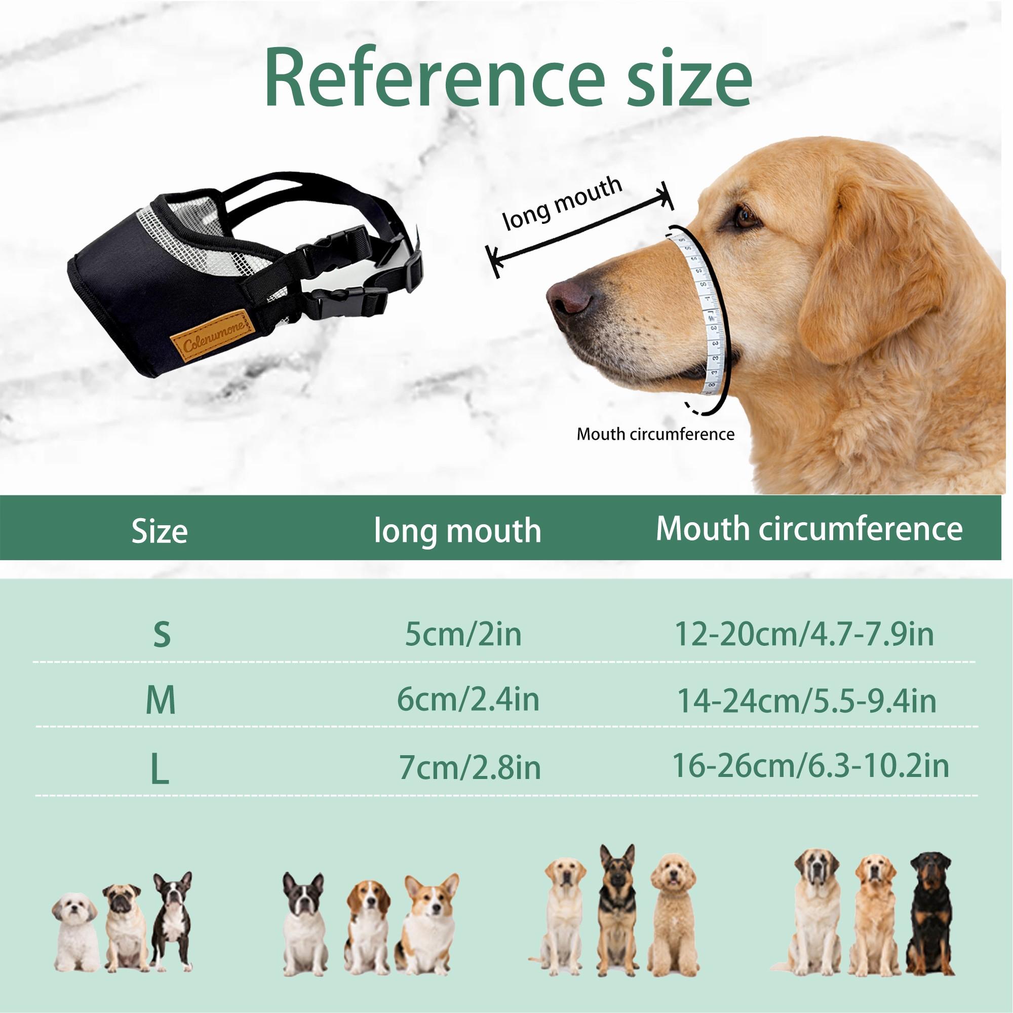 Dog Mouth Cover for Walking, Prevents Chewing and Ingestion, Breathable Nose Mask for Labrador and Golden Retriever, Small to Large Dogs