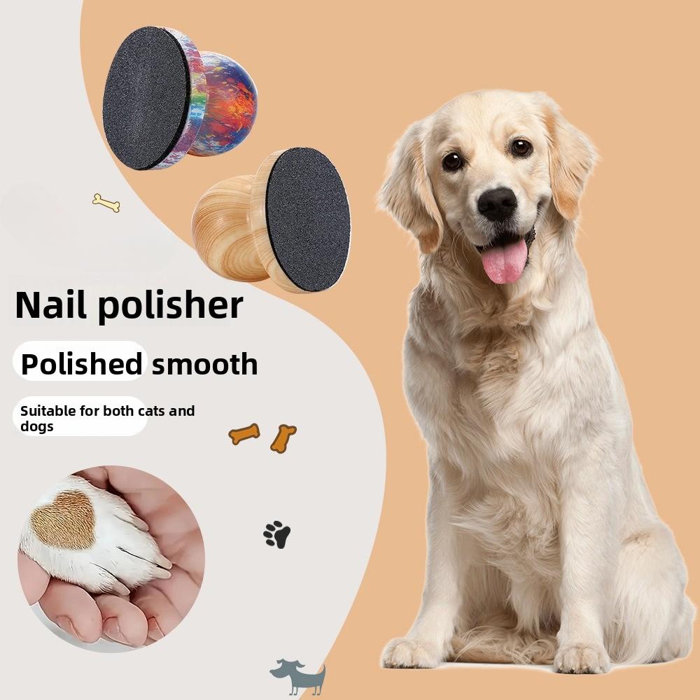 Wooden Pet Claw Care File Board - Pressure-Free Nail Polishing Tool for Dogs and Cats, Multiple Color Options