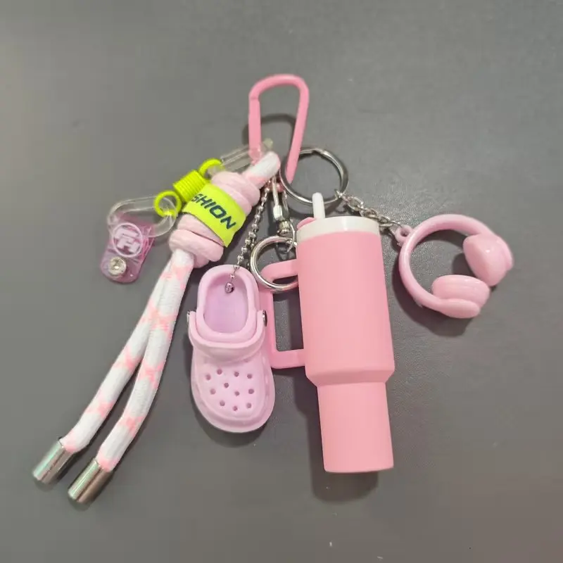 Unique Atmosphere Keychain Set, Elegant Trendy Braided Anti-Loss Lanyard, High-Style Couple Car Key Accessory, Simple Bag Charm, Gift Ideas