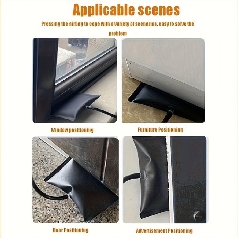 3pcs Air Wedge Bag, Powerful Commercial Grade Airbag Pump Professional Leveling Kit Alignment Tool Inflatable Spacer Bag for Rush Unlocking And Home Maintenance Auto Door And Window Alignment Hand Tool Set And Other Various Jobs