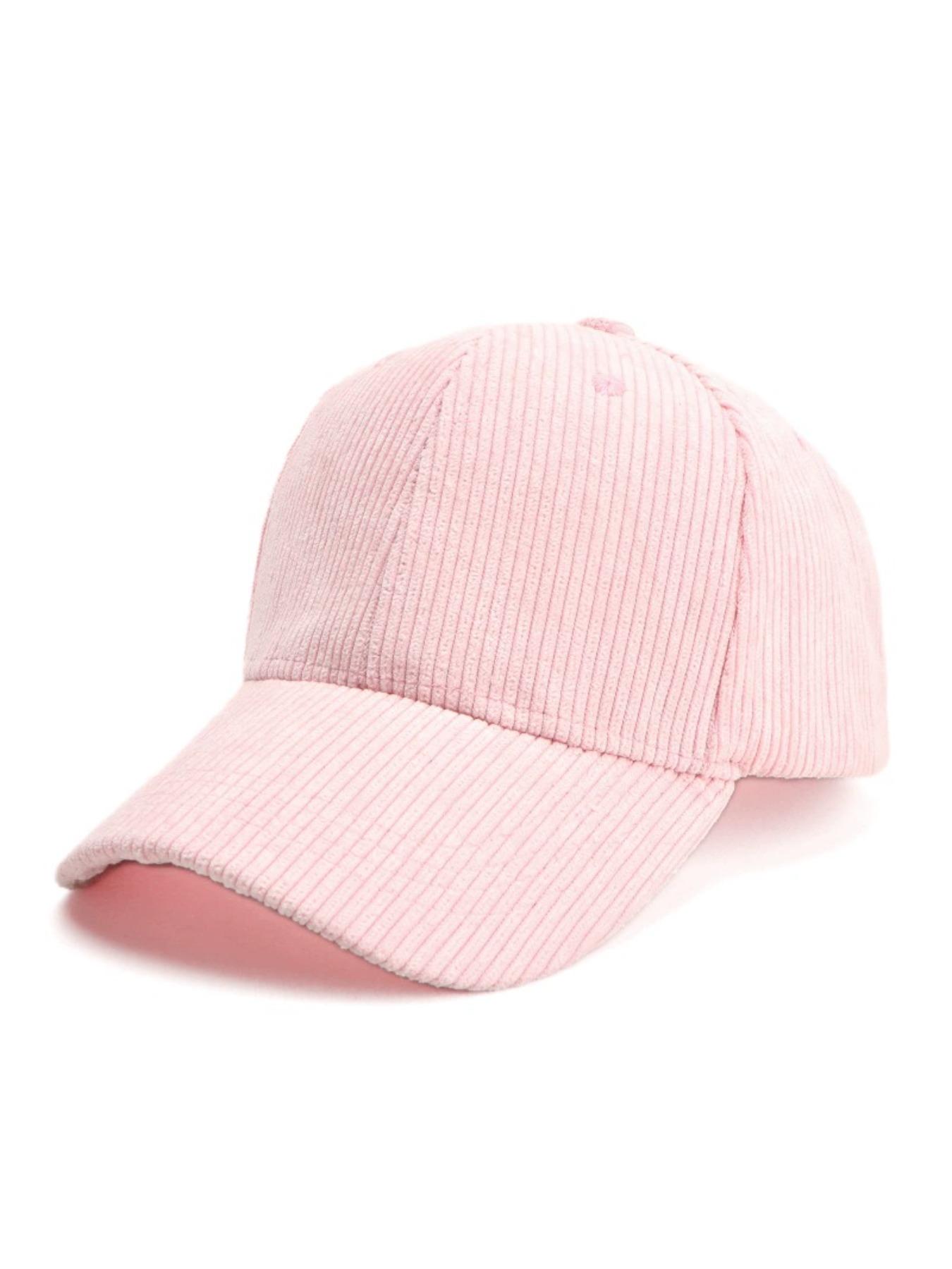 Unisex Solid Corduroy Baseball Cap Korean Style Curved Brim Duckbill Hat Warm Autumn Winter Daily Hat