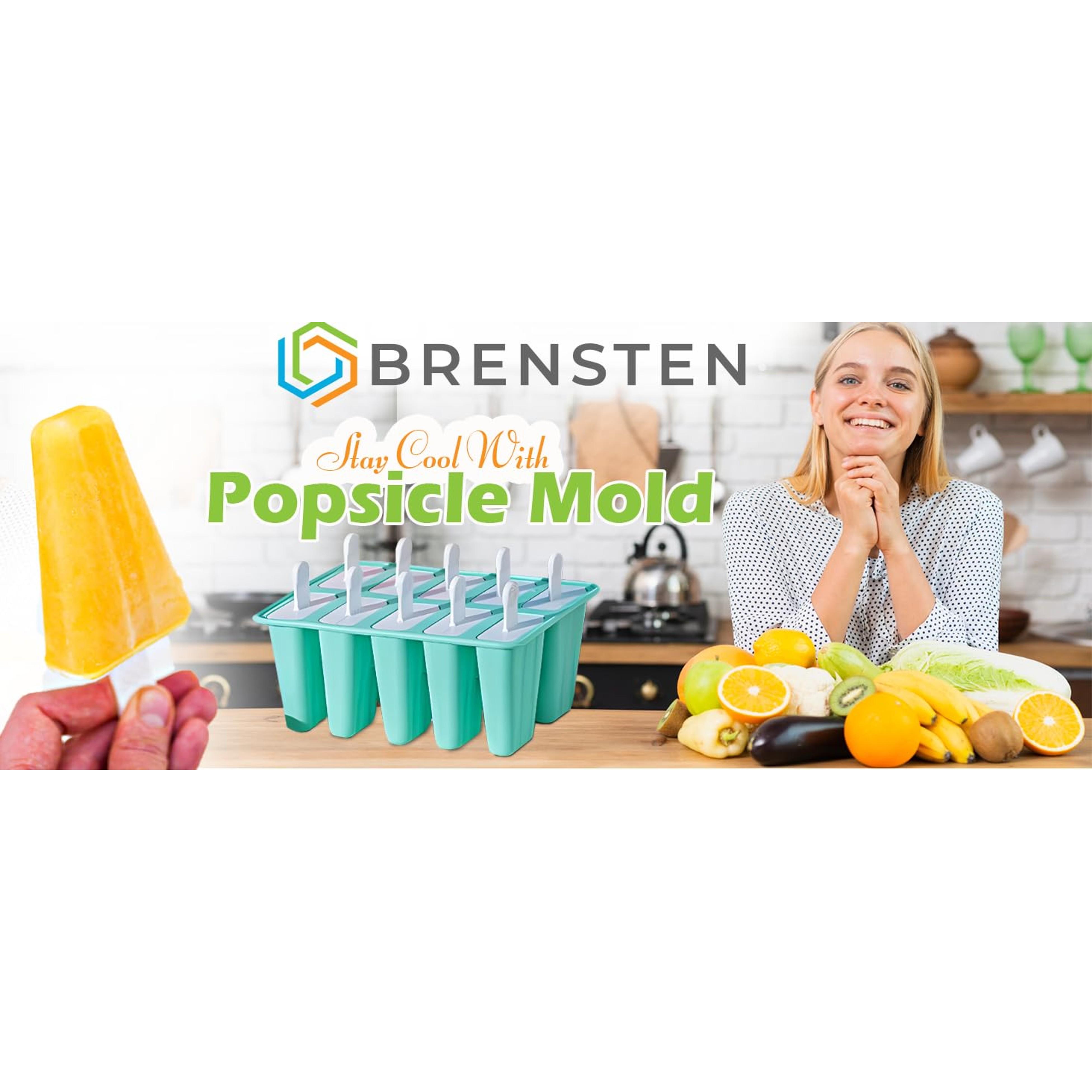 [Summer Essentials]Silicone Popsicle Molds 10 Pcs Ice Pop Maker Molds with 10 Reusable Sticks, Cleaning Brush and Funnel - Homemade Easy-Release Reusable Popsicle Moulds Shapes (Pink)gift