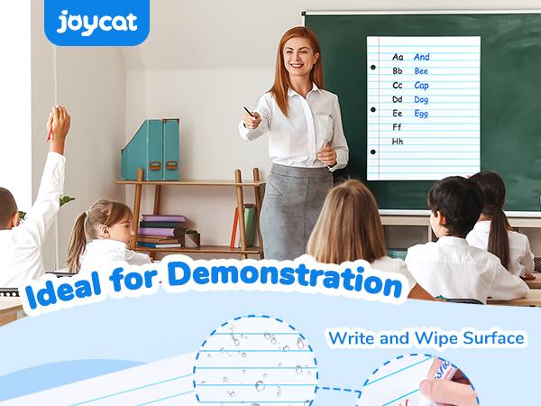 JoyCat Giant Magnetic Dry Erase Notebook Paper,Handwriting Lined White Board for Classroom Must Haves,Whiteboard Accessories for Homeschool Teaching Supplies,22" L x 28" H