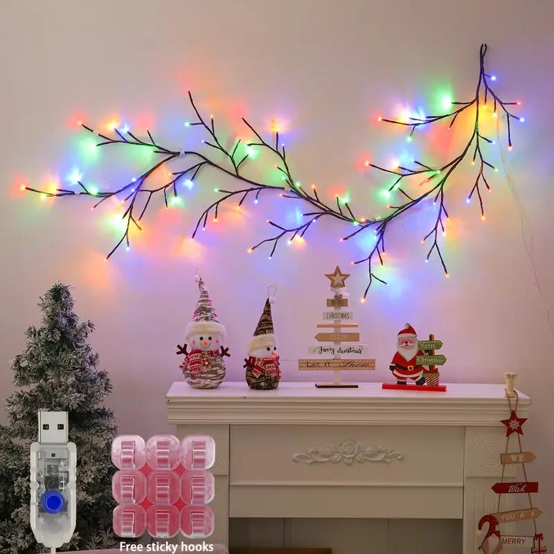 LED Tree-Shaped String Light, LED Outdoor Waterproof String Light, USB-Powered Decorative Wall Light for DIY Wreaths, Room Decor, Weddings & Holiday Celebrations