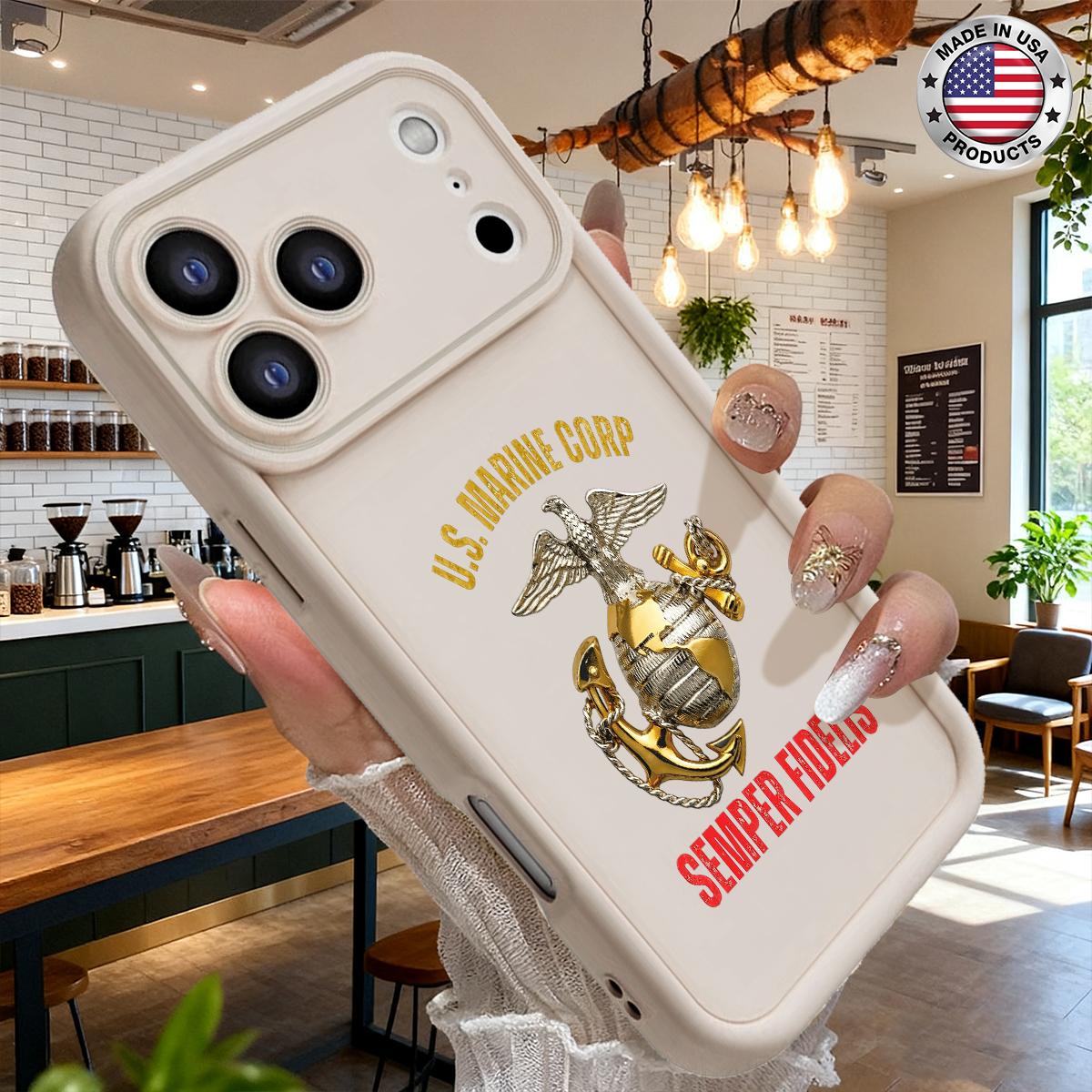 Cool U S Marine Corps Semper Fidelis Emblem Design Case for iPhone 17 16 15 14 Pro Max 13 12 11 XR XS Plus Air Slim Shockproof Anti Drop TPU Cover