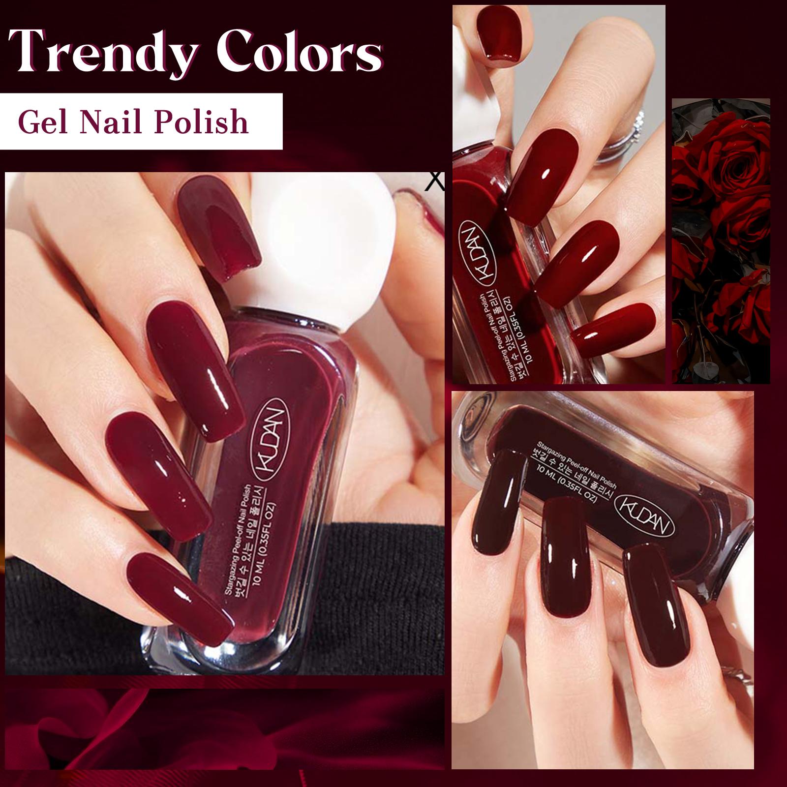 Quick Drying Nail Polish Set, 5Count/Set New Trendy Nail Polish Varnish, Alcohol-free|Odorless|No-bake|Water-Based|Peel-off|Easy-to-Apply|Multicolor, Suitable for Daily Nails & Festival Nails,Nail Art Supplies for Women & Girls, Nail Manicure