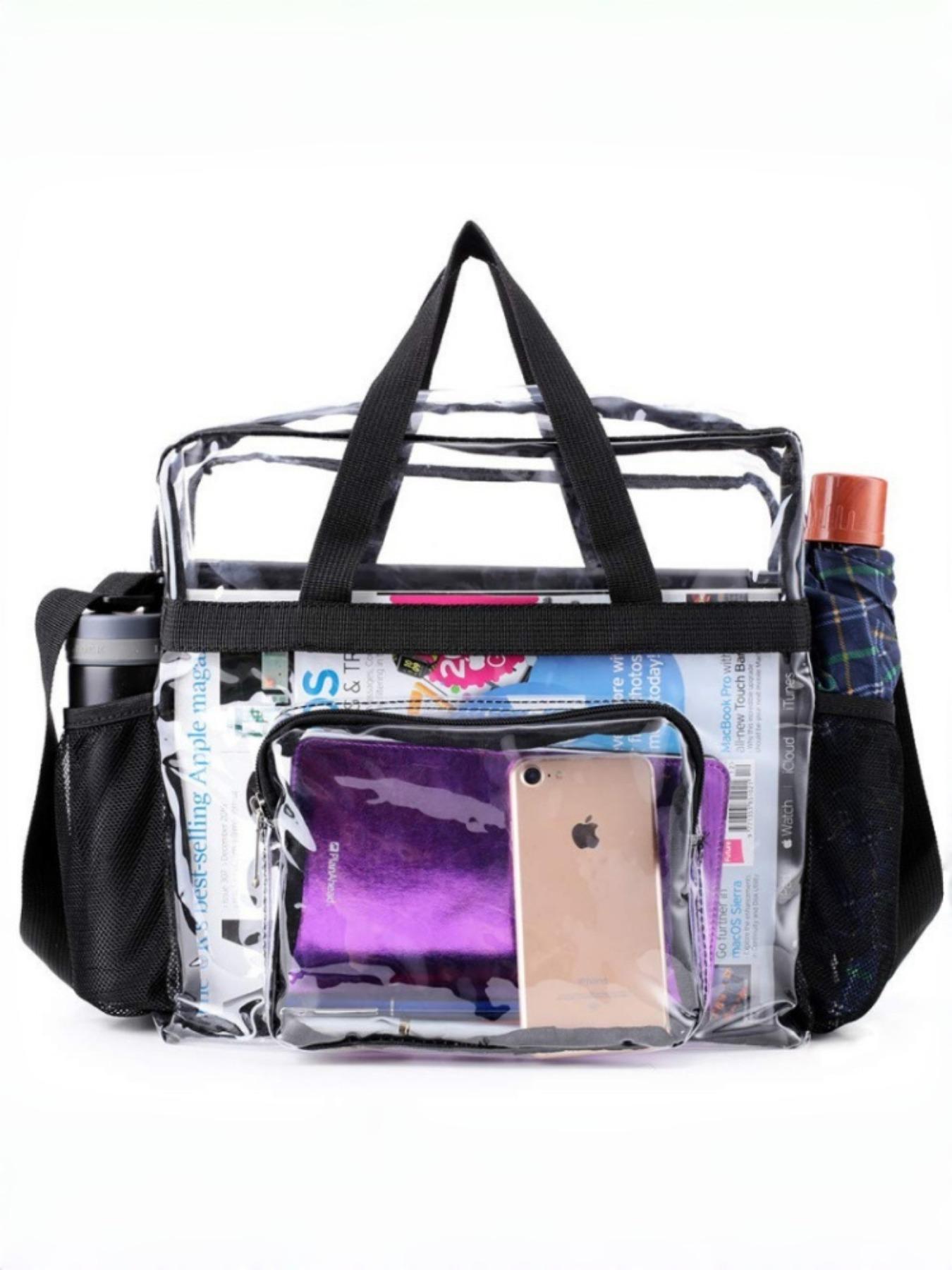 Fashionable Transparent PVC Storage Bag, High-Value Large Capacity Handheld Travel Bag, Lightweight Shoulder Bag for All Seasons