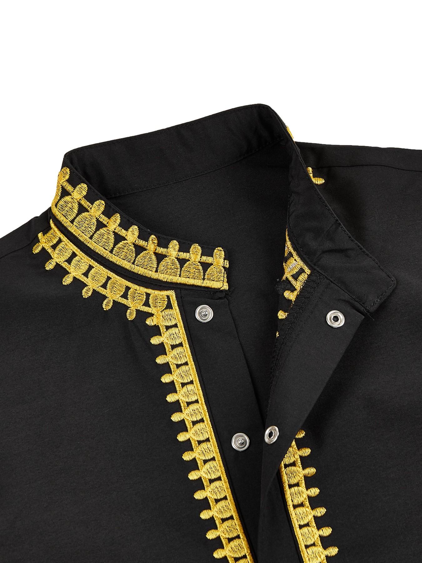 Ethiopian Traditional Kids Costume Set, Gold Embroidered Dress, Overseas Bestseller Return, Unique Cultural Fashion