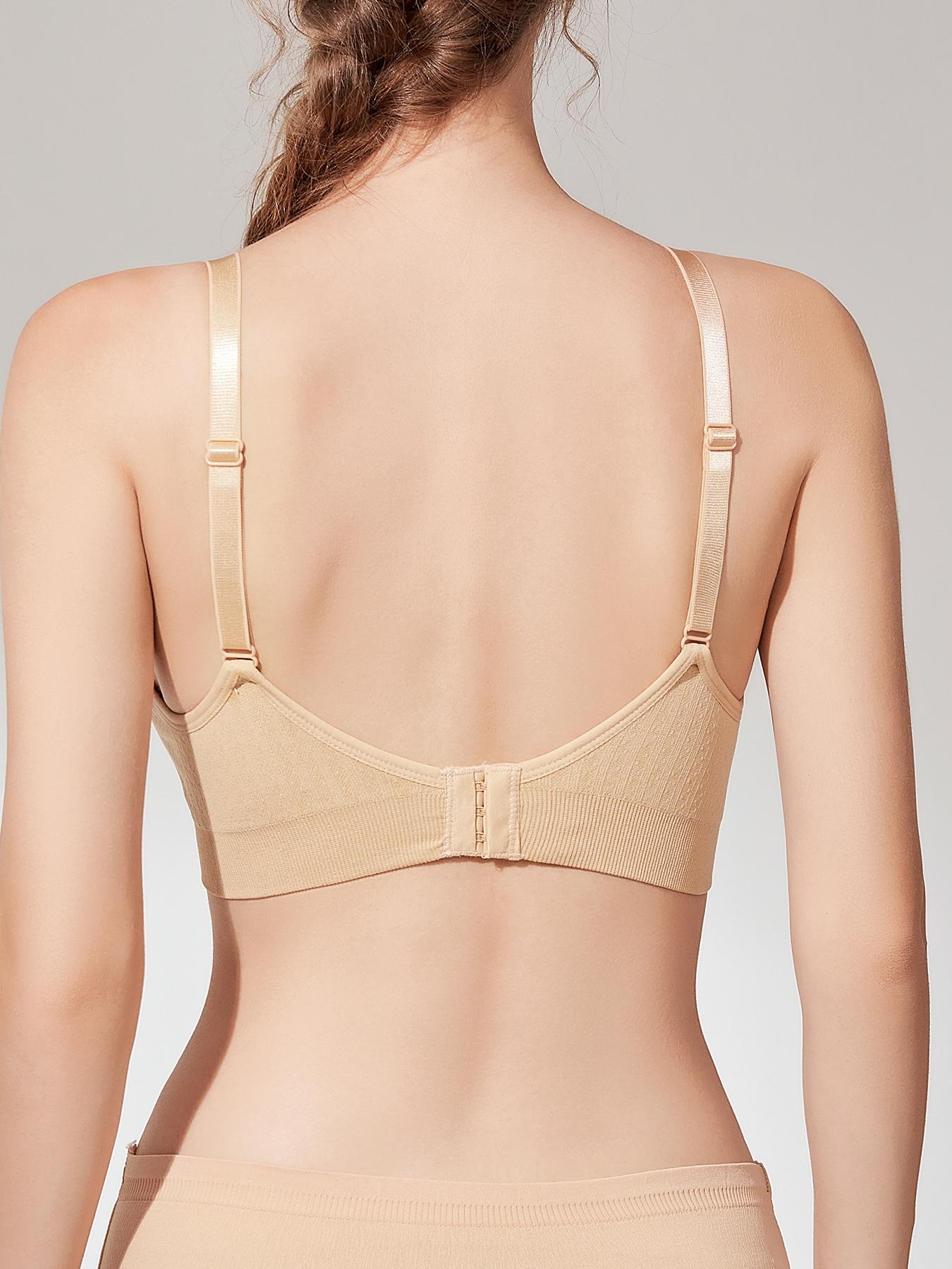 Maternity Solid Color Nursing Bra, Maternity Bras, Casual Comfortable Breathable Open Front Buckle Bra for Pregnancy & Postpartum Lingerie for All Seasons