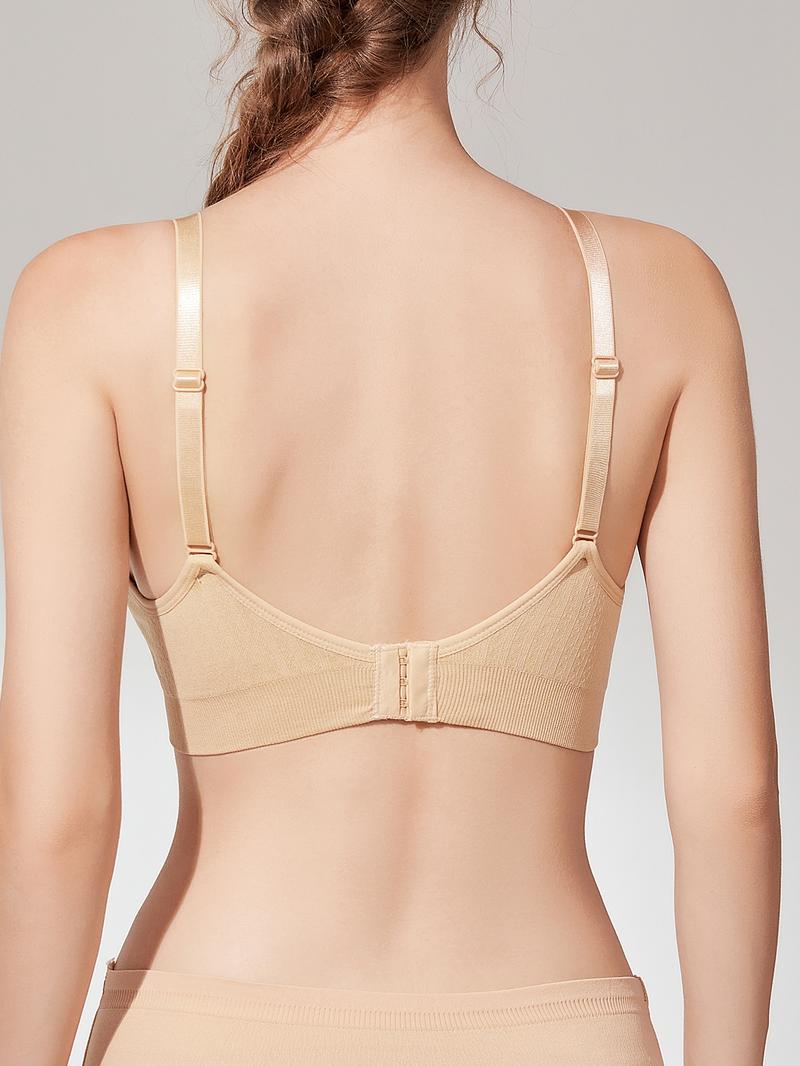 Maternity Solid Color Nursing Bra, Maternity Bras, Casual Comfortable Breathable Open Front Buckle Bra for Pregnancy & Postpartum Lingerie for All Seasons