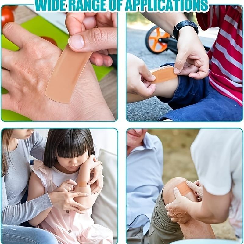 80 - Pack PE Flexible Adhesive Bandages, All - in - One Waterproof and Superbly Breathable Bandages with Cushioned Pad for Wound Care, Variety Pack with Finger & Knuckle Bandages