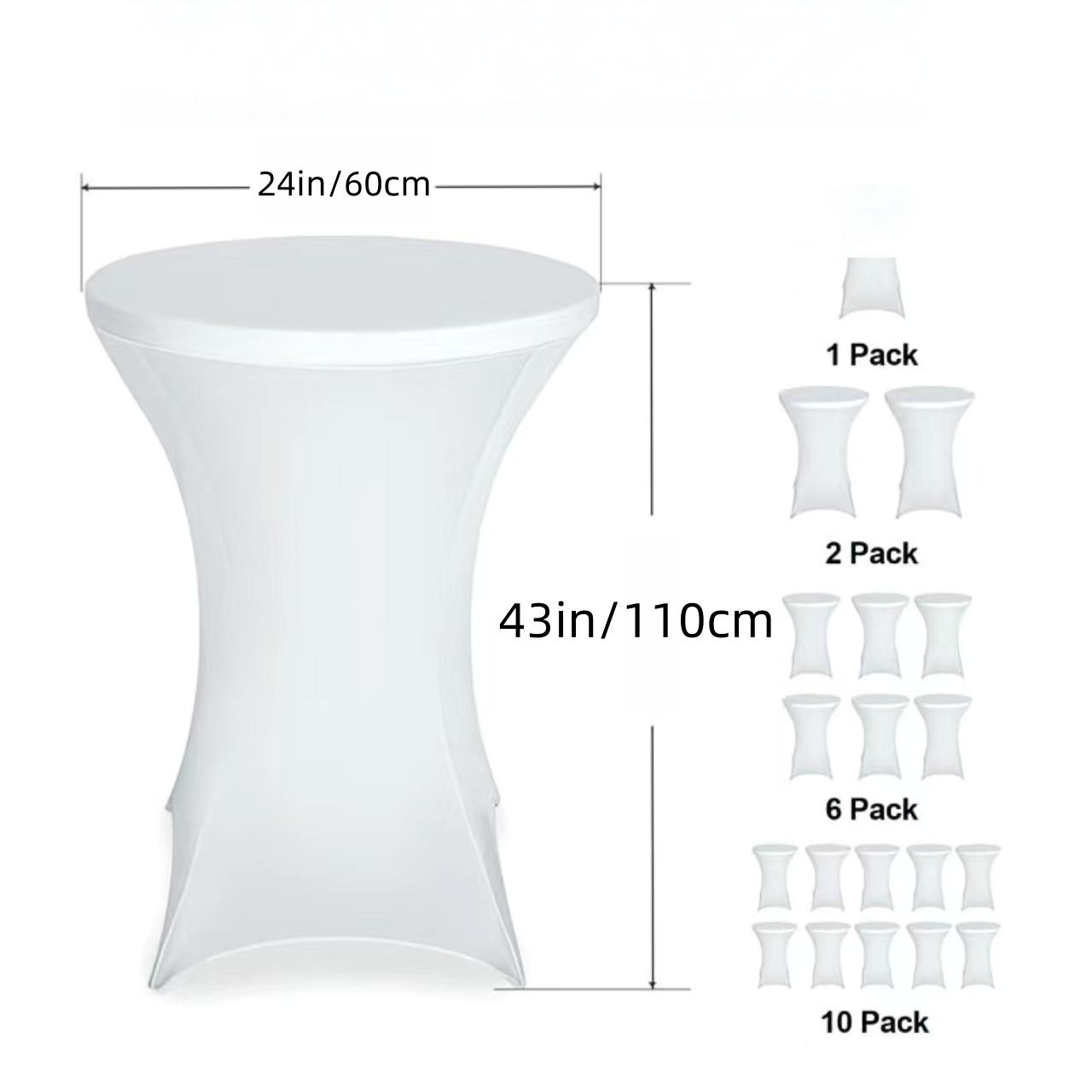 Cocktail Table Covers, 1 Count Solid Color Fitted Stretch Table Covers, Suitable for Bar Table Pub Table, Party Wedding Supplies