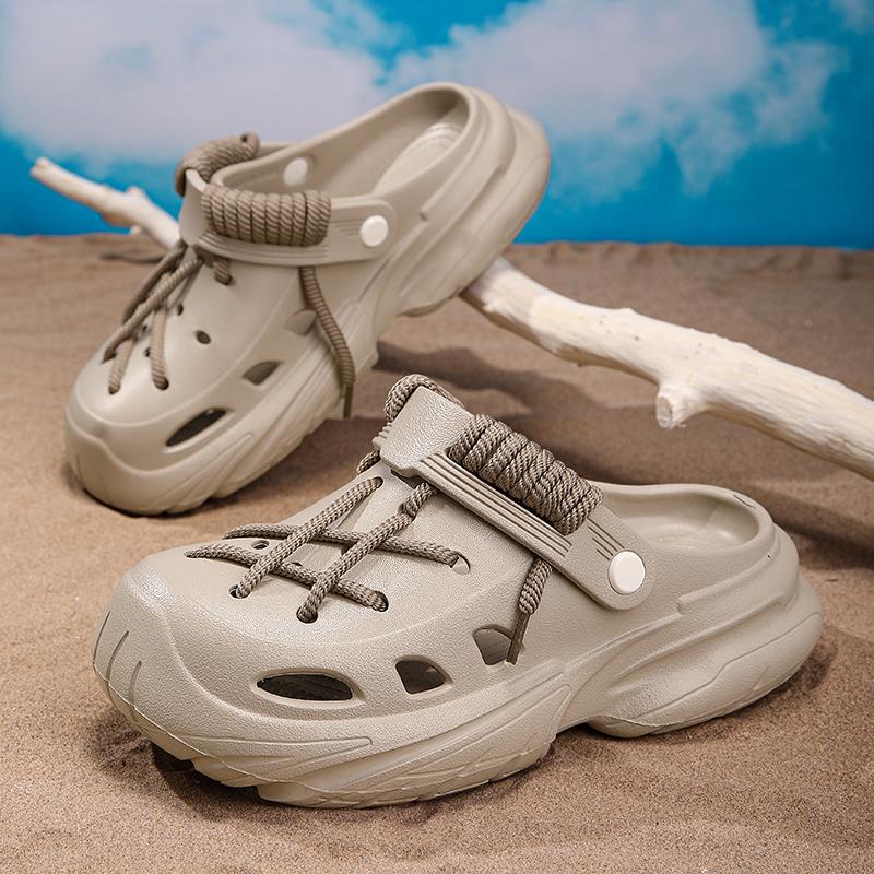 Light Oxygen Flow Cloud Holes Slippers, Eva Material, Fashion Style, Less Than Ankle Height, Solid Pattern, All Seasons Wear