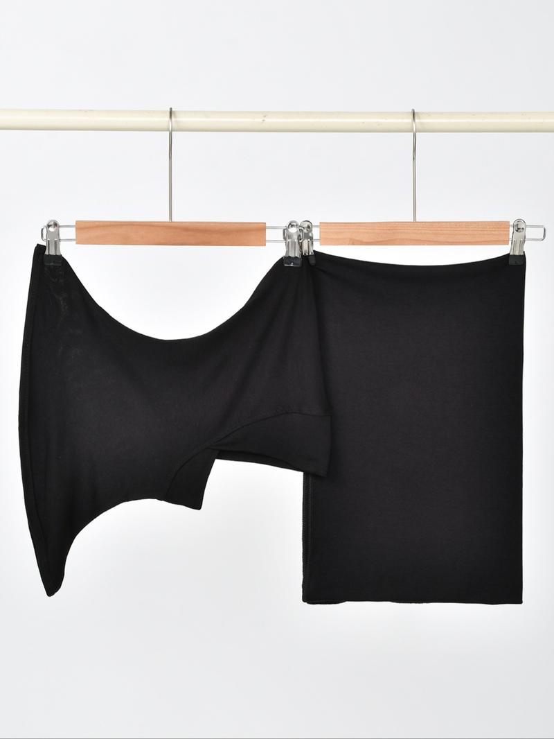 Women's Classic Plain Color Elegant Casual Chin Cover Hat + Silk Cotton, High-End Modal Knit Headscarf, Suitable for Daily Use, Outdoors, Parties, Turban Hijab