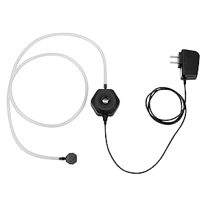 hygger Quiet Mini Small Aquarium Air Pump Betta Fish Tank Bubbler Oxygen Aeration Pump with Air Stone Tubing Suction Cup for 0.5-15 Gal Fish Bowl Aquarium Bubble Tube