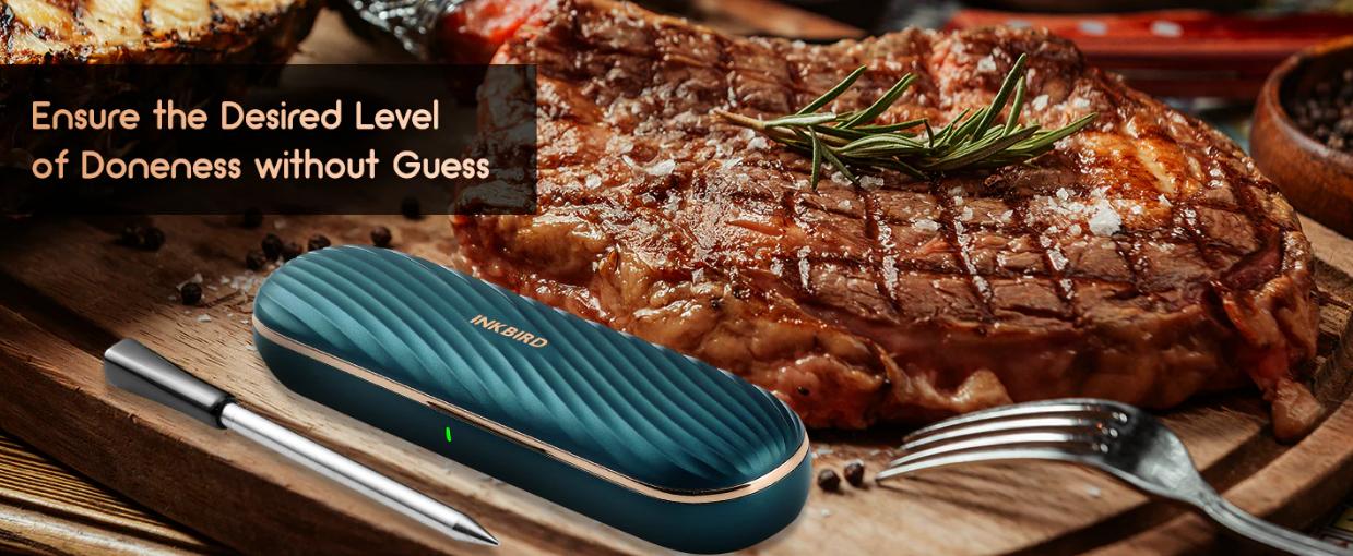 INKBIRD meat thermometer, wireless Bluetooth thermometer, suitable for barbecue, cooking, parties, kitchen utensils，Holiday Gifts-TikTokShopBlackFriday
