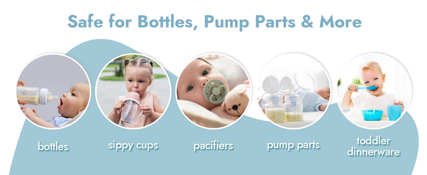 Papablic 120Pcs Baby Bottle Washing Tablets for Momcozy, GROWSY, Baby Brezza, Ultra Concentrated Safe Formula Detergent Soap Tablets Compatible with All Brands - Milk Residue