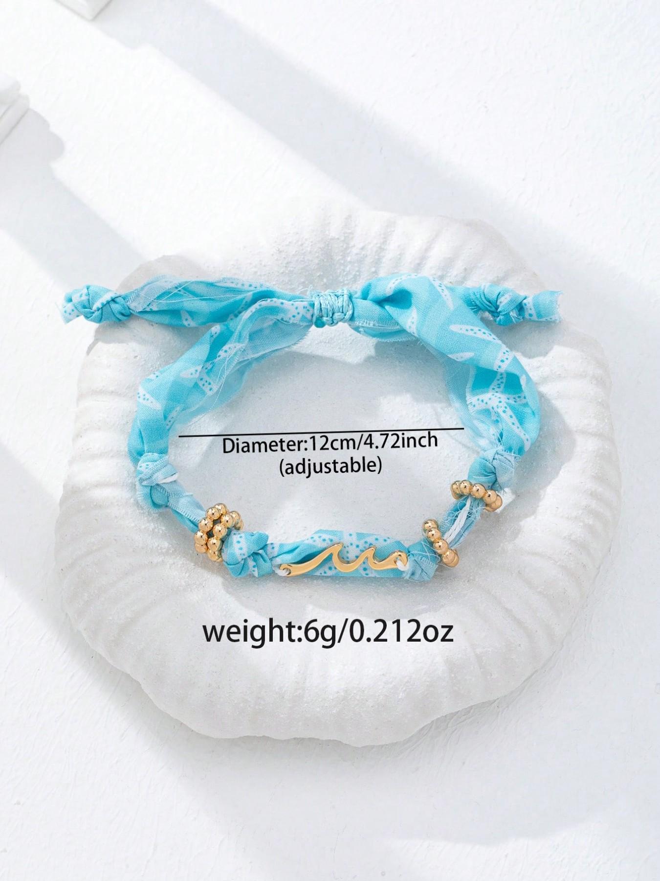 4 Pcs Bohemian Style Ocean Element Bracelet Set, Featuring Starfish Fish Decorations, Perfect for Vacation Jewelry Accessories