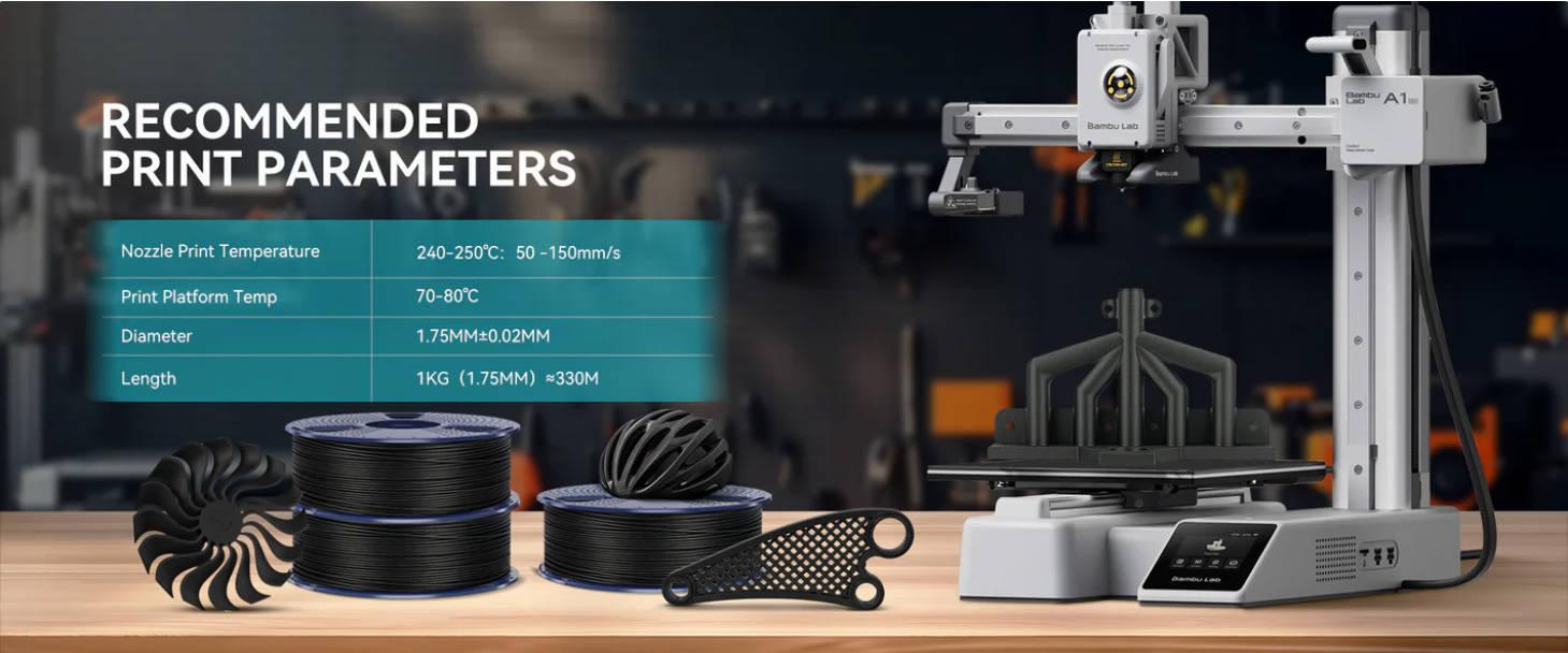 PETG-CF(PETG Carbon Fiber) SUNLU 3D Printer Filament 1KG PETG-CF(PETG Carbon Fiber) SUNLU 3D Printer Filament 1KG