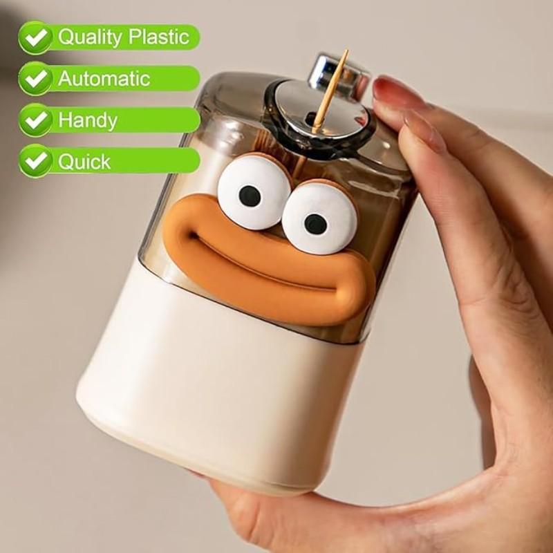 Automatic Toothpick Dispenser for Kitchen, Restaurant, Hotel, Cute Self-Populating Toothpick Holder, Creative Cartoon Toothpick Box, Kitchen Organizer