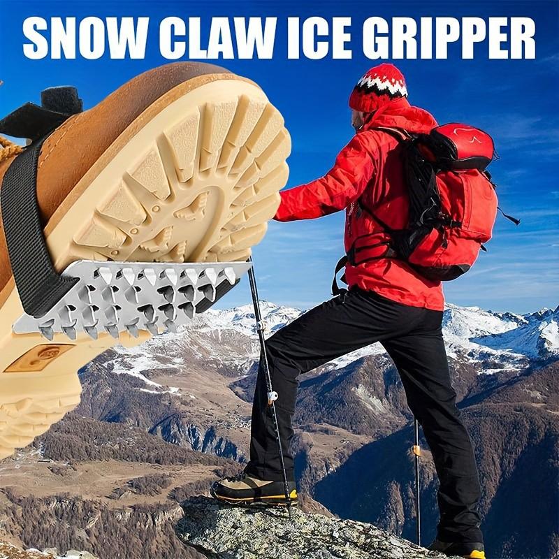 26 Teeth Claw Ice Gripper, Anti-Slip Traction Spikes for Hiking & Climbing, Durable Metal Cleats, Adjustable Strap, Winter Sports Gear