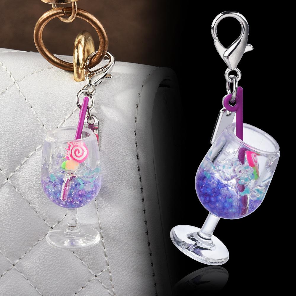 Resin Ice Cream Pendant, Jelly Wine Glass Charm Accessories, Hot Selling Cross-Border Goblet Pendant