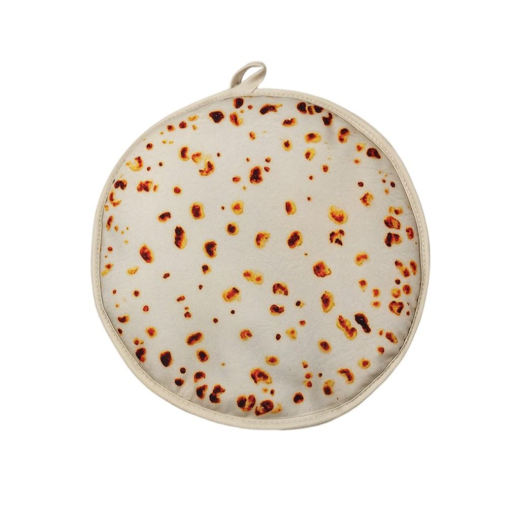 Mexican Thickened Corn Tortilla Insulated Bag, Pure Cotton Round Heat-Resistant Bread Carry Bag, Home Use Food Delivery Bag