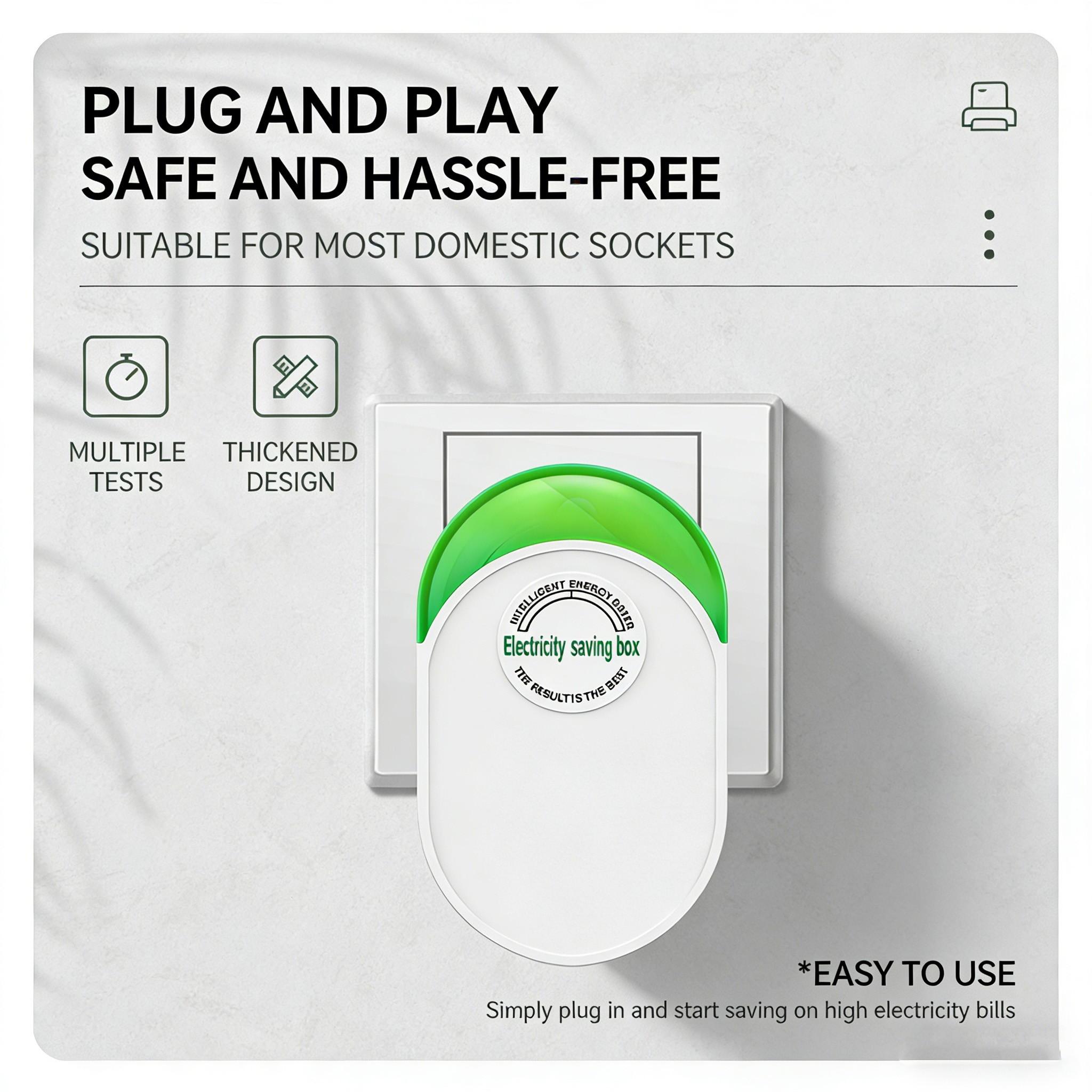 Energy Saver Box with Us Plug, 2026 Updated Design, Compatible with 90-250v Input Range